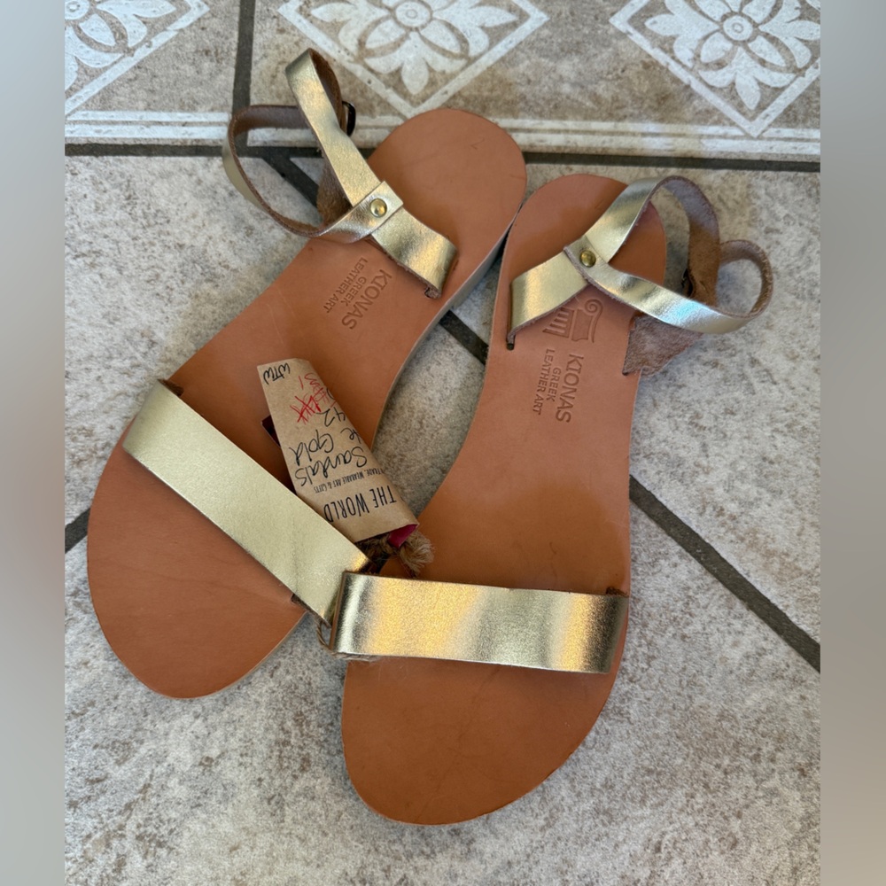 Kionas Metallic Gold Sandals